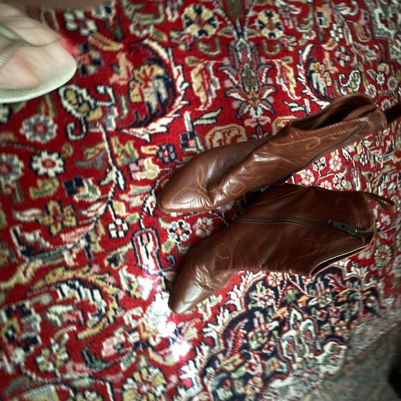 Leather Brown Ankle Boots Western Size 8.5 Ipanema Made in Brazil - Picture 7 of 7